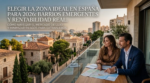 Cómo elegir la zona correcta para alquilar o comprar en España en 2026: barrios emergentes, rentabilidad real y riesgo de mercado para extranjeros